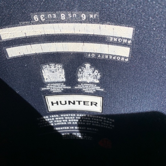 Matte navy tall Hunter rain boots - Picture 4 of 4